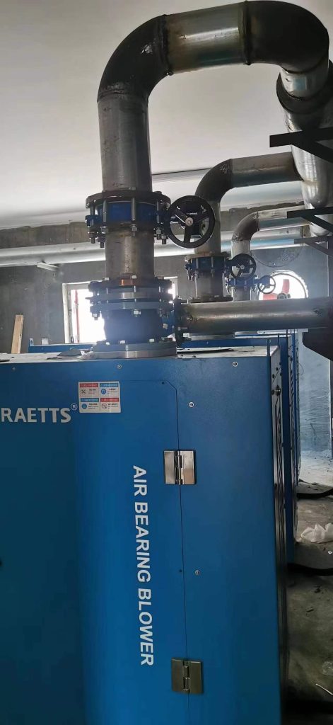 RAETTS 45kW air suspension blower retrofit in BYD Fudi battery plant, saving 31% energy