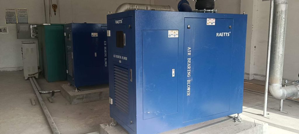 RAETTS 75KW air bearing blower for xinjiang WWTP (1)