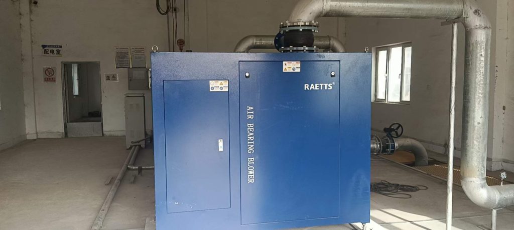 RAETTS 75KW air bearing blower for xinjiang WWTP (1)