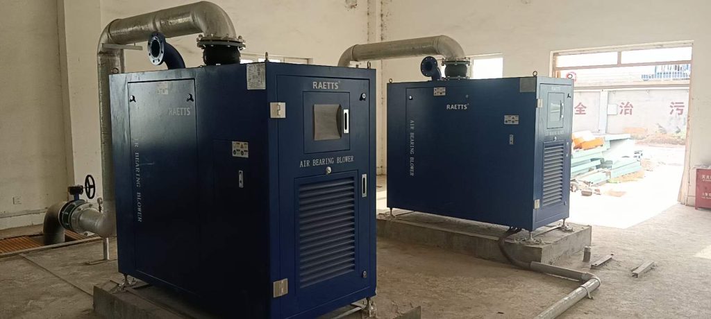 RAETTS 75KW air bearing blower for xinjiang WWTP (1)