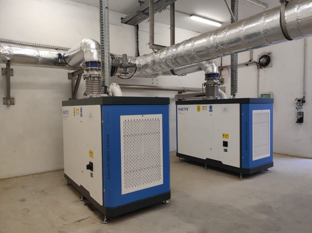RAETTS 2 sets of 55kw maglev blower installed in oroshaza wwtp hungary (5)